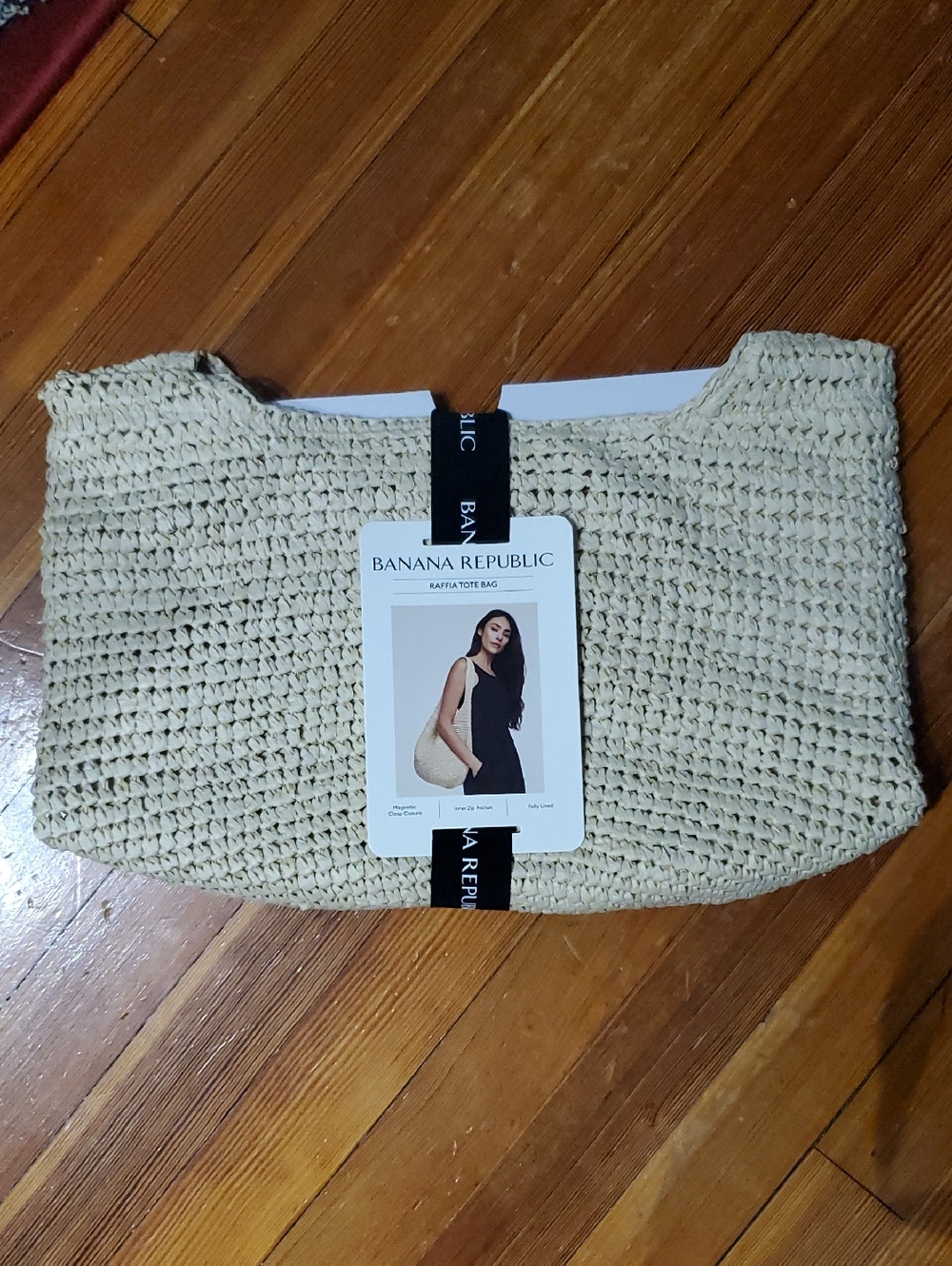 BR Raffia Straw Tote Bag - Picture 7 of 11